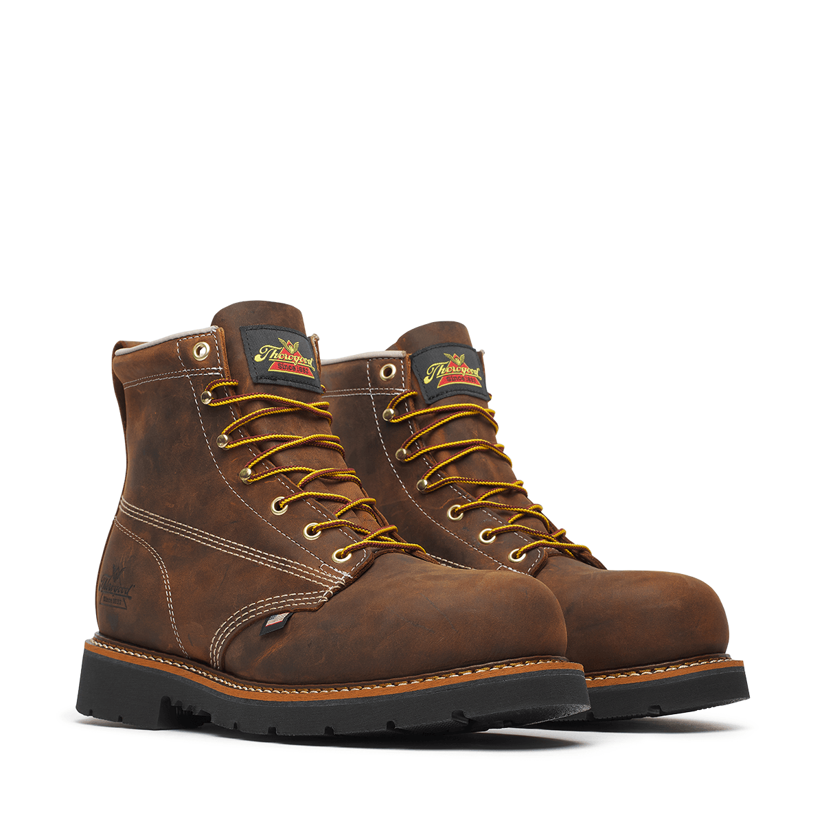 THOROGOOD American Heritage – 6″ Crazy Horse Steel Toe Black MAXWear 90™ 804-4111