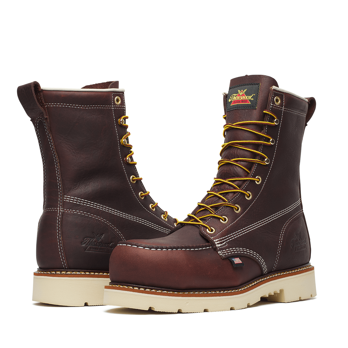 THOROGOOD American Legacy – 8″ Black Walnut Nano Moc Toe MAXWear 90™ 804-6210