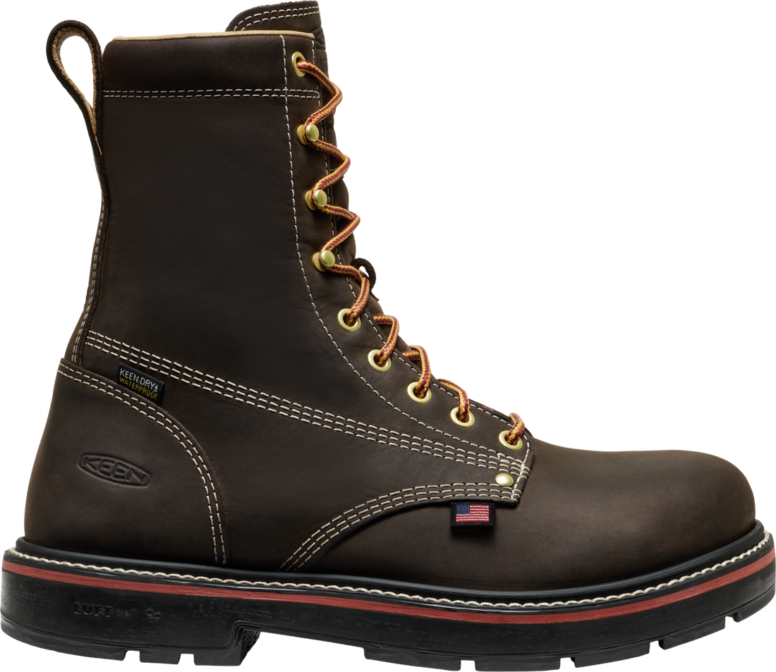 KEEN 8&quot; Liberty 90 Degree Carbon Toe Waterproof Work Boot 1031305