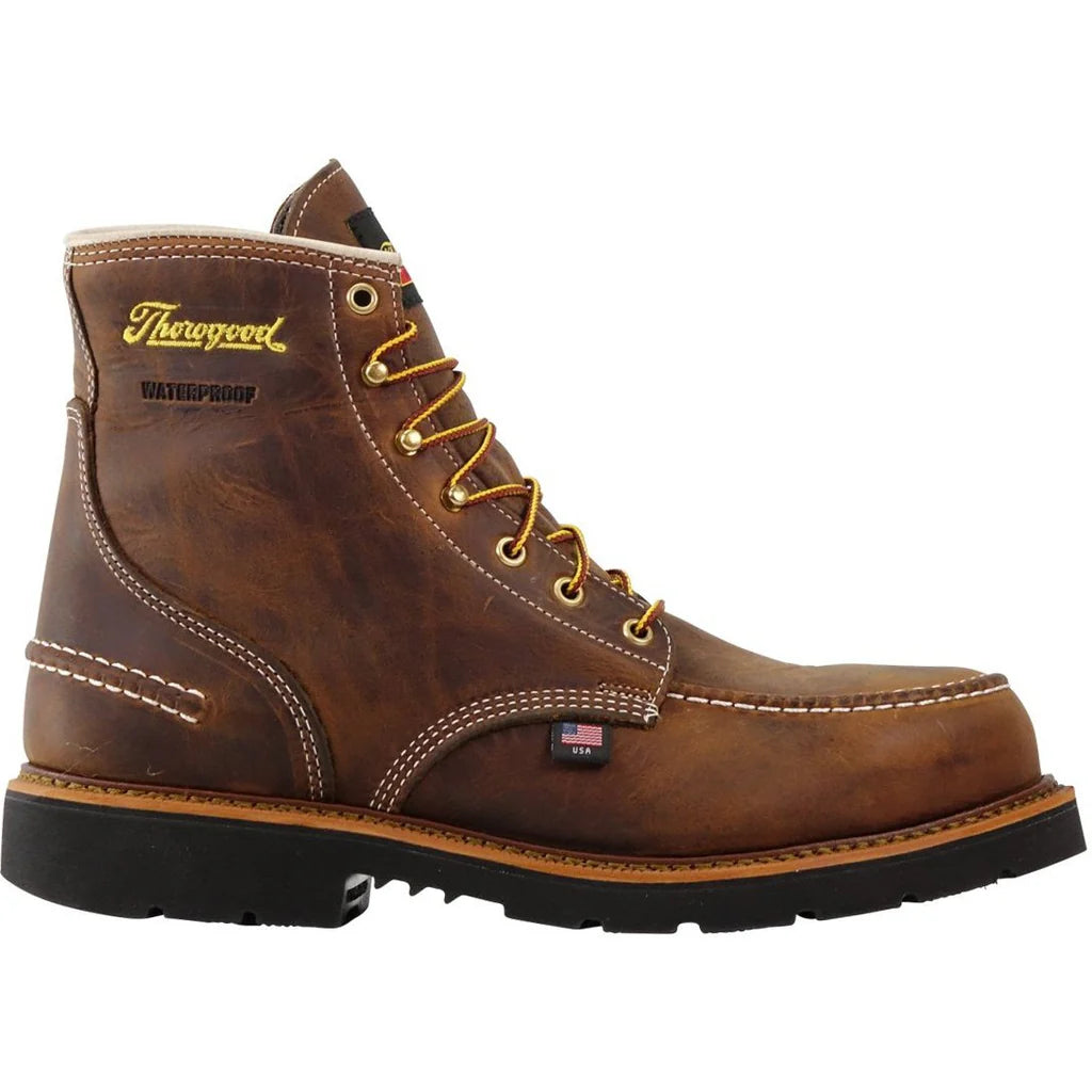 THOROGOOD 1957 Series Waterproof Safety Moc Toe 6″ Crazy Horse MAXWear90™ 804-3696