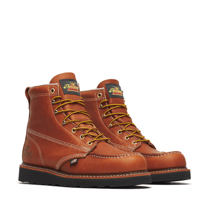 THOROGOOD American Heritage – 6″ Tobacco Moc Toe BLK Wedge 814-4188
