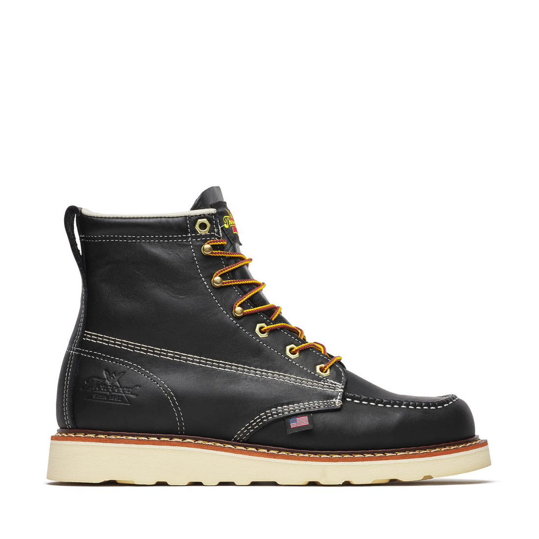 THOROGOOD American Heritage 6″ Black Safety Moc Toe MAXWear Wedge™ 804-6201