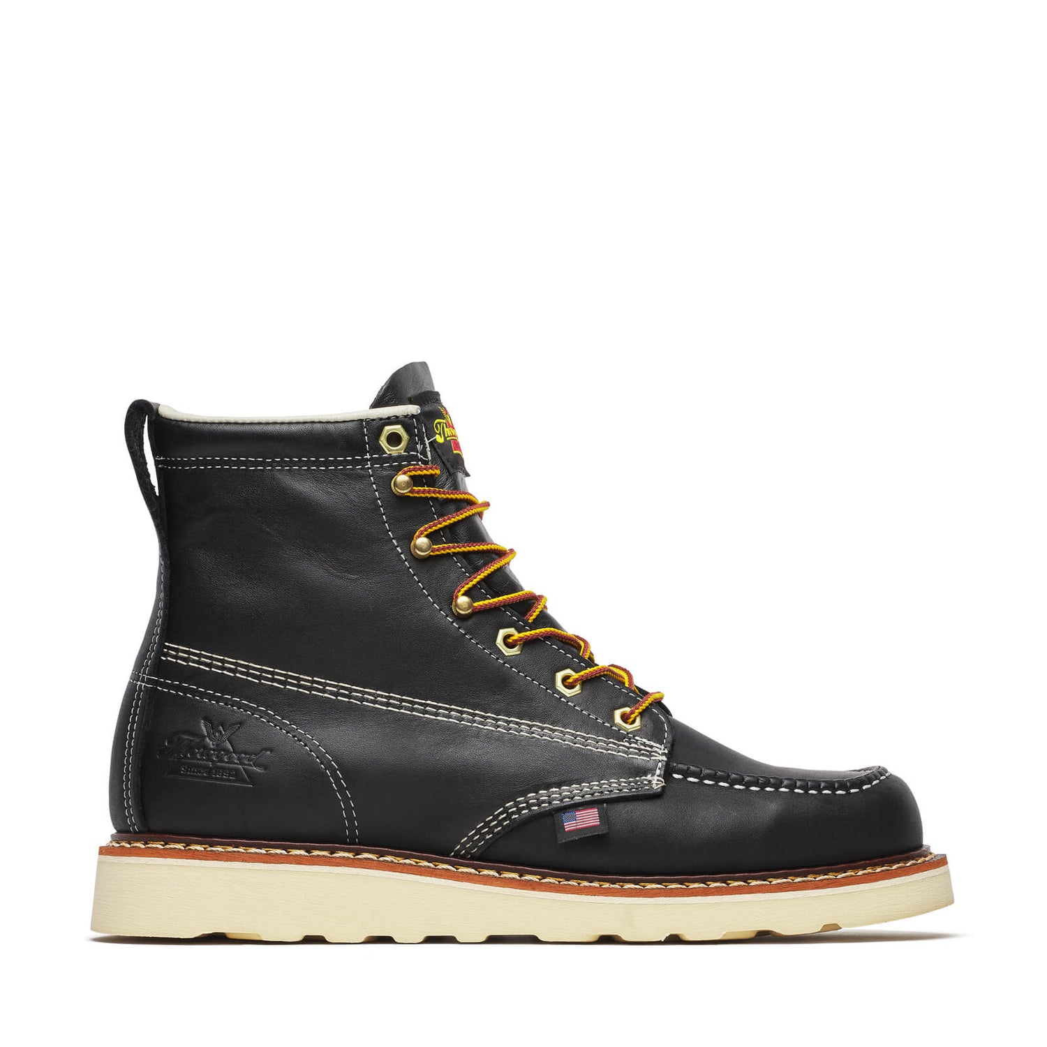 THOROGOOD American Heritage 6″ Black Safety Moc Toe MAXWear Wedge™ 804-6201