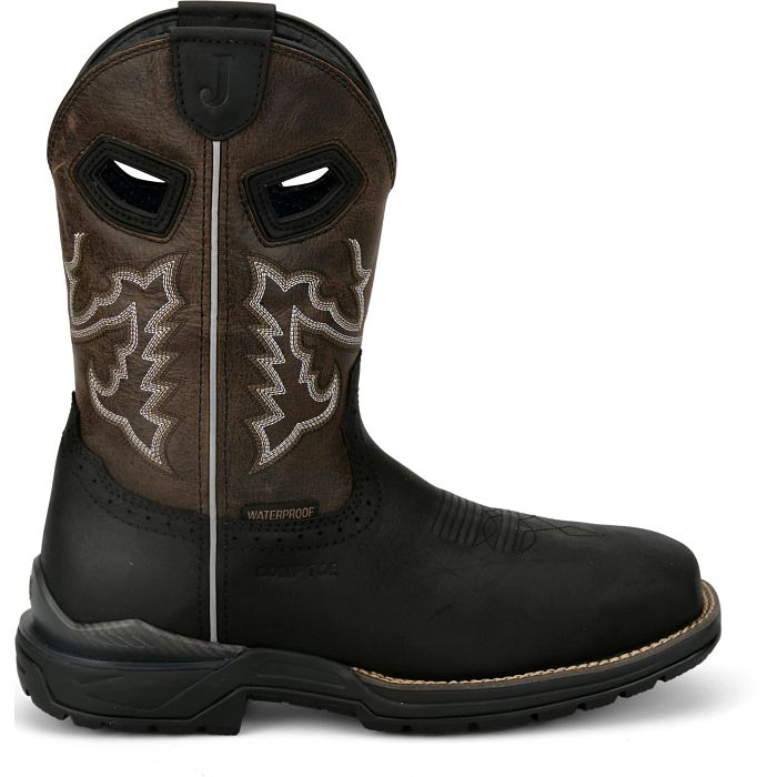 JUSTIN Water Buffalo 11" Waterproof Square Toe Pull-On WR4141