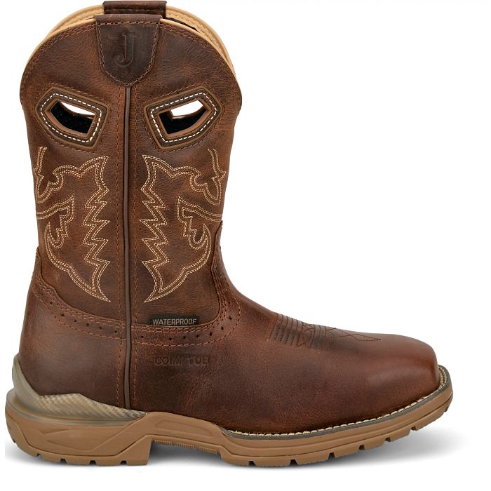 JUSTIN Water Buffalo 11" Waterproof Square Pull-On WR4149