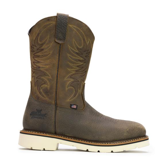 THOROGOOD Square Toe Wellington Pebble/Crazy Horse 11″ Safety Toe 804-4331