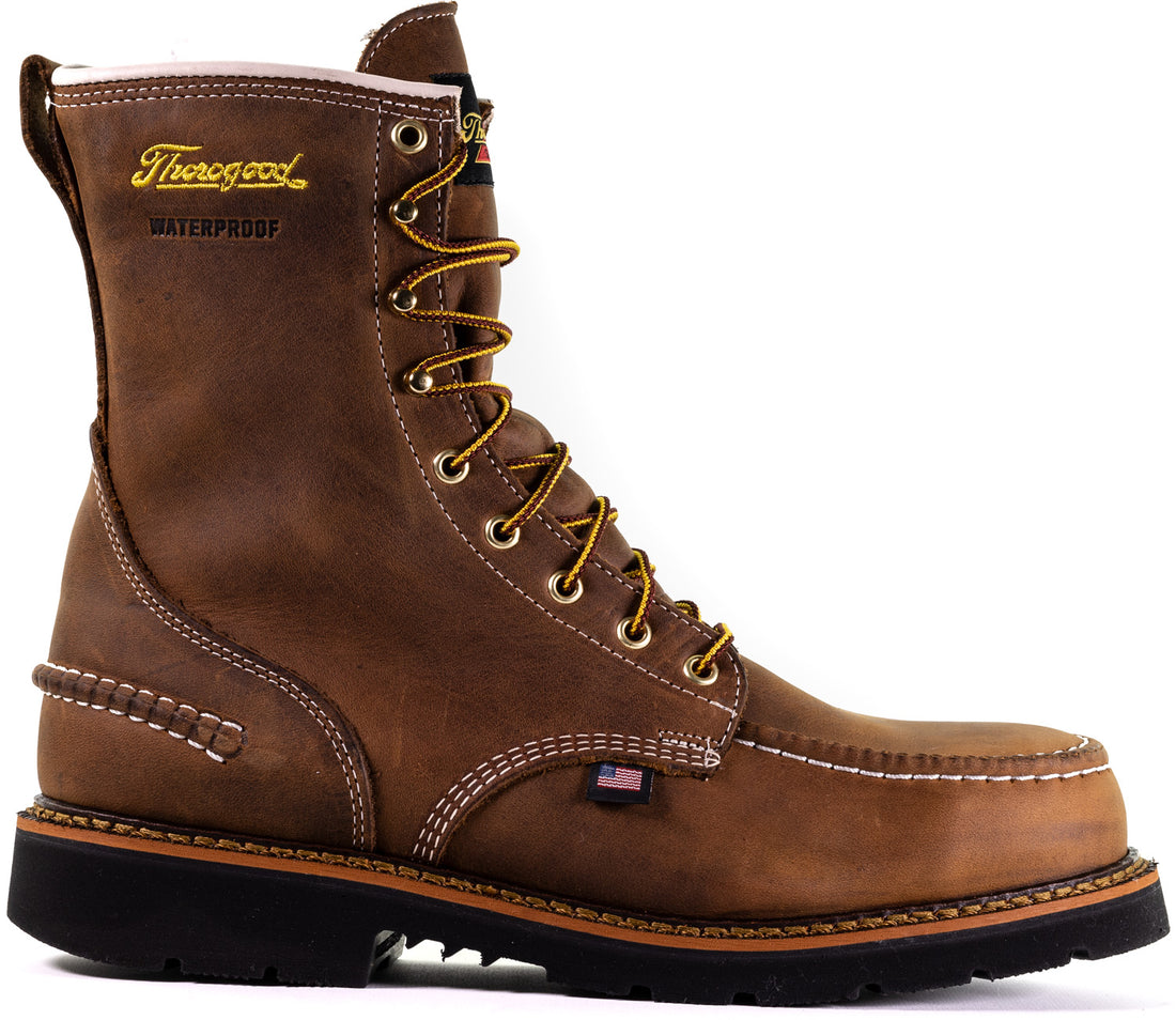 THOROGOOD 1957 Series Waterproof Safety Moc Toe 8″ Crazy Horse MAXWear90™ 804-3898