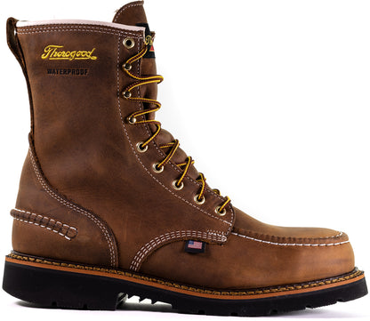THOROGOOD 1957 Series Waterproof Safety Moc Toe 8″ Crazy Horse MAXWear90™ 804-3898